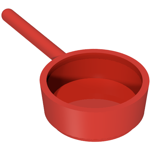 Rendu LDraw de Fabuland, Equipment Frying Pan, couleur indicative