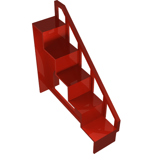 Rendu LDraw de Escalier Fabuland, grand (Fabuland Stairs, Large), couleur indicative