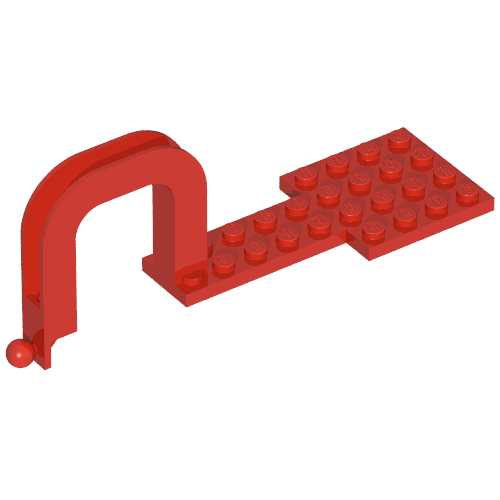 Rendu LDraw de Vehicle Base, Trailer, 4 x 13 Swan Neck, couleur indicative