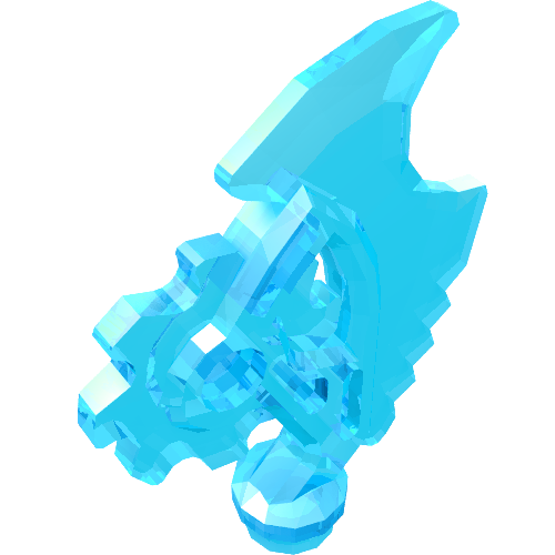 Rendu LDraw de Weapon Axe Blade, Complex (Ninjago) [Techno-Blade], couleur indicative