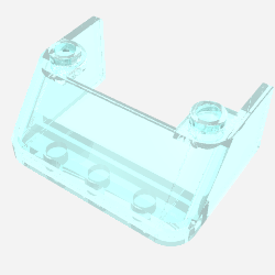 Pare-brise 3 x 4 x 1 1/3 avec 2 tenons sur le dessus (Windscreen 3 x 4 x 1 1/3 with 2 Studs on Top)