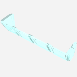 Rendu LDraw de Verre pour fenêtre 2 x 8 x 2 bateau (Glass for Window 2 x 8 x 2 Boat), couleur indicative