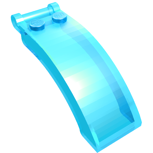 Rendu LDraw de Pare-brise 6 x 2 x 2 avec poignée (Windscreen 6 x 2 x 2 with Handle), couleur indicative