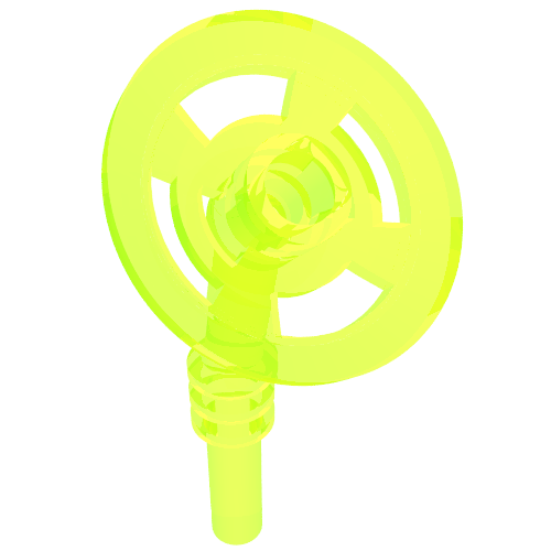 Rendu LDraw de Plat 2 x 2 avec barre inclinée (Dish 2 x 2 with Angled Bar), couleur indicative