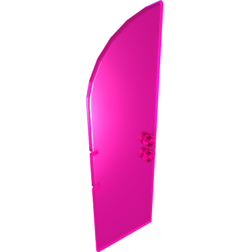 Rendu LDraw de Porte 1 x 4 x 11 1/3 Haut arqué (Door 1 x 4 x 11 1/3 Arched Top), couleur indicative