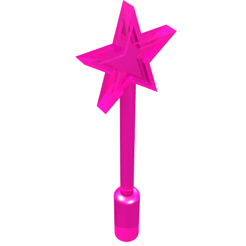 Rendu LDraw de Baguette magique d'équipement (Equipment Magic Wand), couleur indicative
