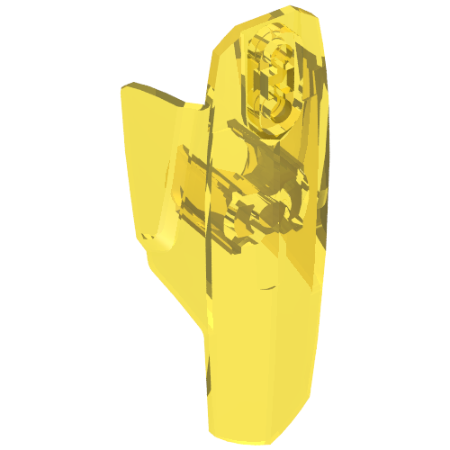 Rendu LDraw de Couvercle de membre de grande figurine, taille 8, armure avec prise de rotule (Large Figure Limb Cover, Size 8, Armor with Ball Joint Socket), couleur indicative
