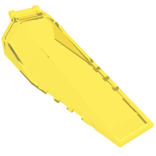 Rendu LDraw de Pare-brise 10 x 4 x 2 avec poignée (Windscreen 10 x 4 x 2 with Handle), couleur indicative