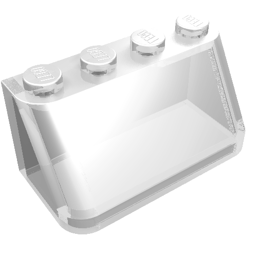 Rendu LDraw de Pare-brise 2 x 4 x 1 2/3 (Windscreen 2 x 4 x 1 2/3), couleur indicative