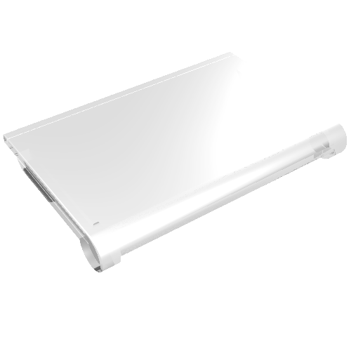 Rendu LDraw de Verre pour toit de voiture charnière 4 x 4 toit ouvrant [pas de crêtes] (Glass for Hinge Car Roof 4 x 4 Sunroof [No Ridges]), couleur indicative
