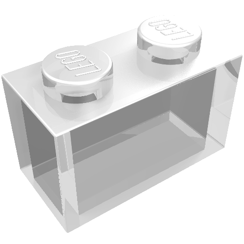 Brique 1 x 2 sans tube inférieur (Brick 1 x 2 without Bottom Tube)