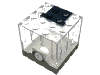 Rendu LDraw de Motor, 9V 4 x 4 x 3 1/3 avec Dark Gray Base, couleur indicative
