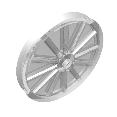 Rendu LDraw de Vélo de roue sans pneu (Wheel Bicycle without Tire), couleur indicative