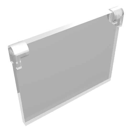 Rendu LDraw de Verre pour fenêtre 1 x 4 x 3 [Ouverture] (Glass for Window 1 x 4 x 3 [Opening]), couleur indicative