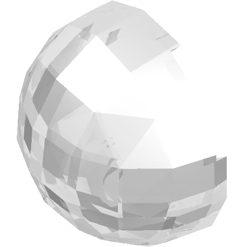 Dôme hémisphère 2 x 2 avec découpe (Dome Hemisphere 2 x 2 with Cutout)