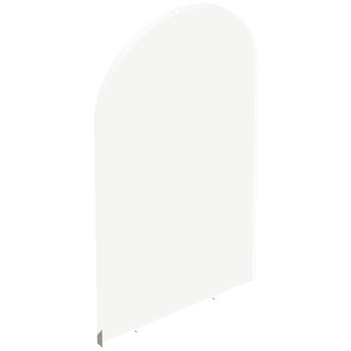 Rendu LDraw de Verre pour cadre 1 x 6 x 7 avec arc (Glass for Frame 1 x 6 x 7 with Bow), couleur indicative