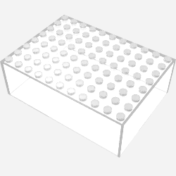 Rendu LDraw de Boîte 8 x 11 x 3 haut (Box 8 x 11 x 3 Top), couleur indicative