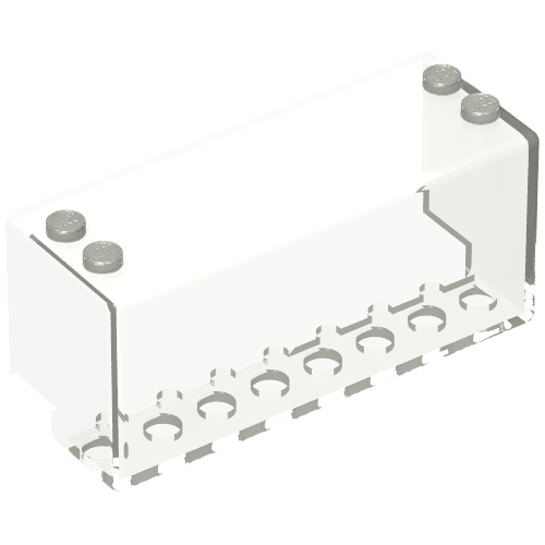 Rendu LDraw de Box 8 x 3 x 3 HO Car Showcase, couleur indicative