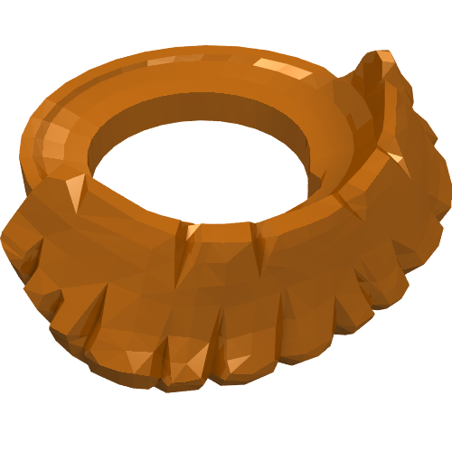Minifigurine nuque barbe, courte (Minifig Neckwear Beard, Short)