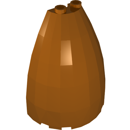 Rendu LDraw de Cône demi 6 x 3 x 6 (paraboloïde elliptique) (Cone Half 6 x 3 x 6 (Elliptic Paraboloid)), couleur indicative
