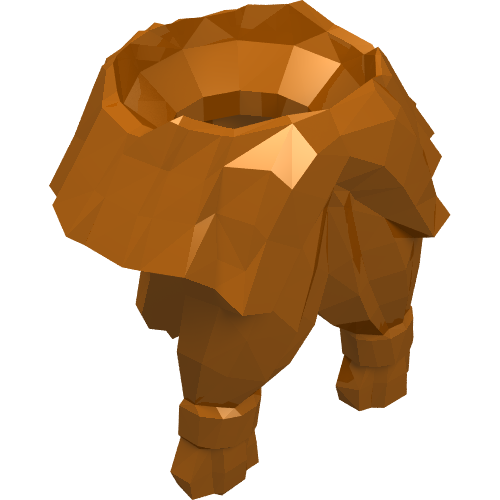 Minifigurine nuque barbe, attaché avec les cheveux dans le dos (Minifig Neckwear Beard, Tied with Hair in Back)