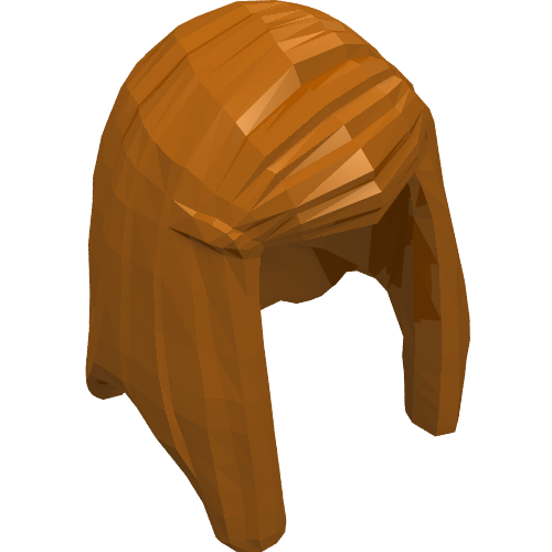 Cheveux longs lisses avec frange balayée vers la droite (Hair Long Smooth with Bangs Swept to the Right)