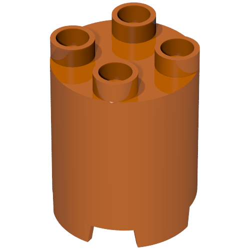 Rendu LDraw de Duplo brique ronde 2 x 2 x 2 (Duplo Brick Round 2 x 2 x 2), couleur indicative