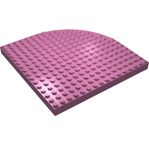 Rendu LDraw de Brique ronde coin 16 x 16 (Brick Round Corner 16 x 16), couleur indicative