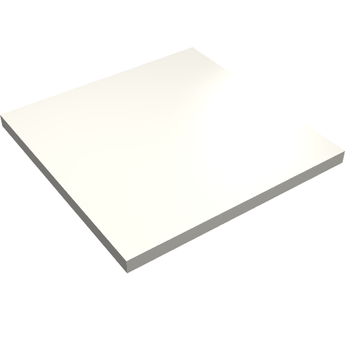 Rendu LDraw de Tuile 6 x 6 sans tubes de fond (Tile 6 x 6 without Bottom Tubes), couleur indicative