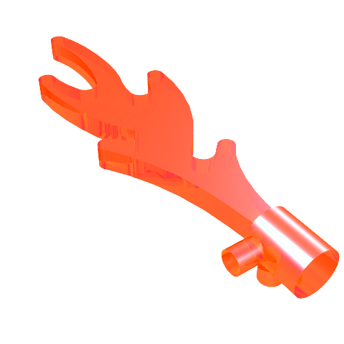 Vague / flamme arrondie avec des chevilles de base (Wave / Flame Rounded with Base Pegs)