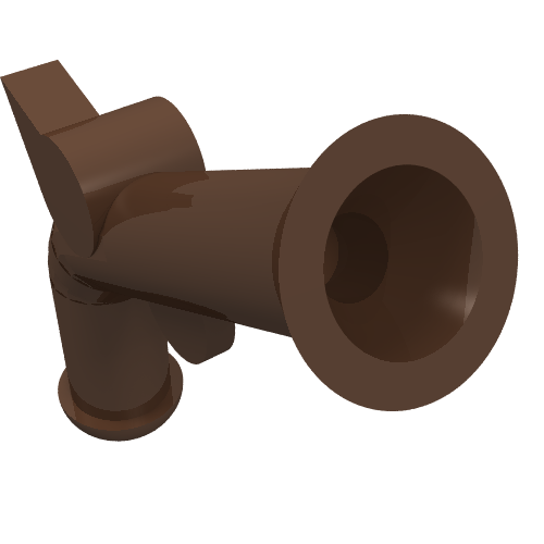 Rendu LDraw de Pistolet / pistolet silex (Weapon Gun / Pistol Flintlock), couleur indicative