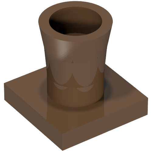 Rendu LDraw de Plante, Palmier Base (Plant, Palm Tree Base), couleur indicative