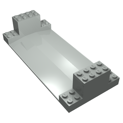 Rendu LDraw de Soutien 8 x 18 x 3 Roadway Base (Support 8 x 18 x 3 Roadway Base), couleur indicative