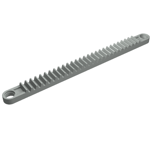 Rendu LDraw de Support Technic pour engrenages 1 x 14 avec trous (Technic Gear Rack 1 x 14 with Holes), couleur indicative