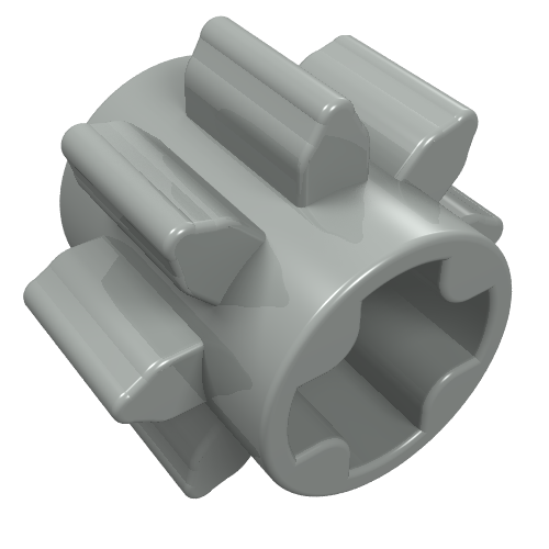 Rendu LDraw de Engrenage Technic 8 dents (Technic Gear 8 Tooth), couleur indicative