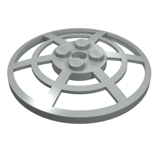 Rendu LDraw de Plat 6 x 6 inversé, radar / palmé [pas d'anti-tenons] (Dish 6 x 6 Inverted, Radar / Webbed [No Anti-studs]), couleur indicative