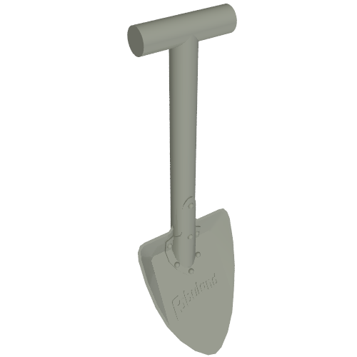 Rendu LDraw de Équipement Pelle [Fabuland] (Equipment Shovel [Fabuland]), couleur indicative
