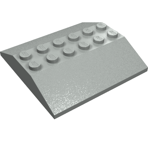 Rendu LDraw de Brique inclinée 33° 6 x 6 double (Toit du train) (Brick Sloped 33° 6 x 6 Double (Train Roof)), couleur indicative