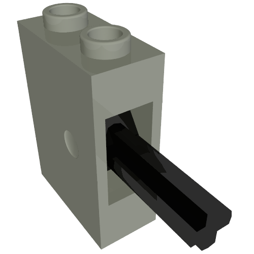 Rendu LDraw de Pneumatic Switch avec Top tenon, couleur indicative