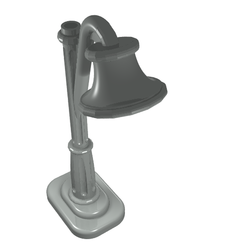 Rendu LDraw de Lampadaire Fabuland (Fabuland Lamp Post), couleur indicative