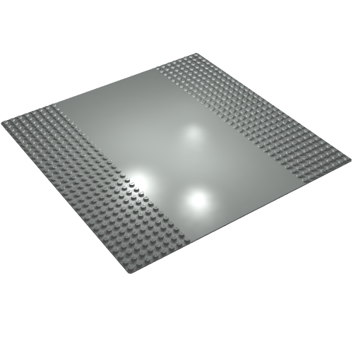 Rendu LDraw de Baseplate 32 x 32 avec 8-tenon Straight avec Road and Crosswalk Print, couleur indicative