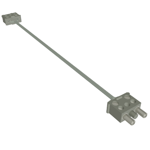 Rendu LDraw de Wire avec 2-Prong Connectors, 12V / 4.5V 14L, couleur indicative