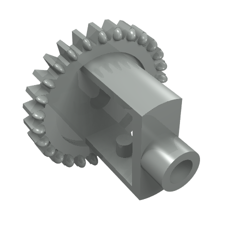 Rendu LDraw de Différentiel d'engrenage Technic [ancien style, 28 dents] (Technic Gear Differential [Old Style, 28 Teeth]), couleur indicative