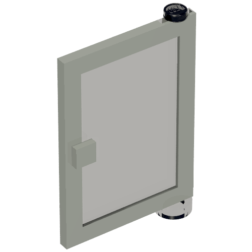 Rendu LDraw de Porte 1 x 4 x 5 droite avec verre transparent-brun (Door 1 x 4 x 5 Right with Trans-Brown Glass), couleur indicative