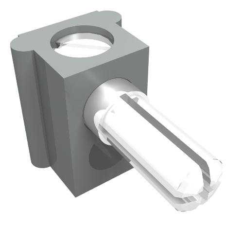 Rendu LDraw de Connecteur électrique, mâle 1 voie carré [assemblage complet] (Electric Connector, 1 Way Male Squared [Complete Assembly]), couleur indicative