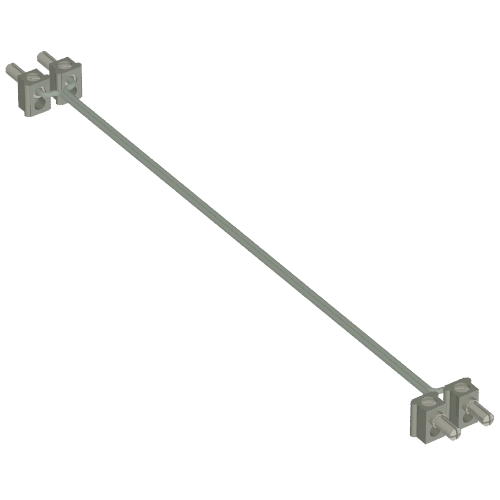 Rendu LDraw de Fil avec connecteurs à 1 broche, 12V / 4.5V 15L (Wire with 1-Prong Connectors, 12V / 4.5V 15L), couleur indicative