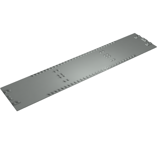 Rendu LDraw de Plaque de base 10 x 48 Train Ferry, réduit tenons au centre (Baseplate 10 x 48 Train Ferry, Reduced Studs at Center), couleur indicative
