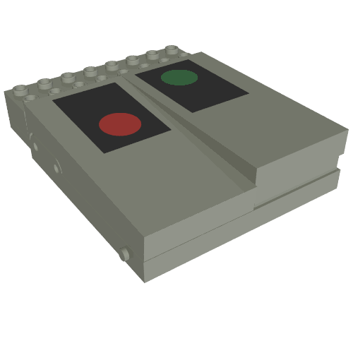 Rendu LDraw de Control Unit, Train 12V, 8 x 10 avec Signal Print, couleur indicative