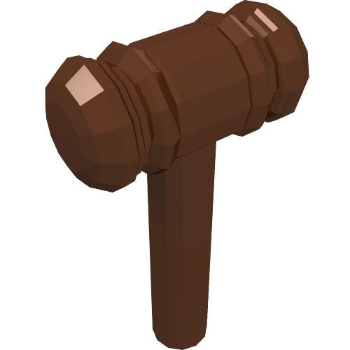 Rendu LDraw de Équipement du juge gavel (Equipment Judge's Gavel), couleur indicative