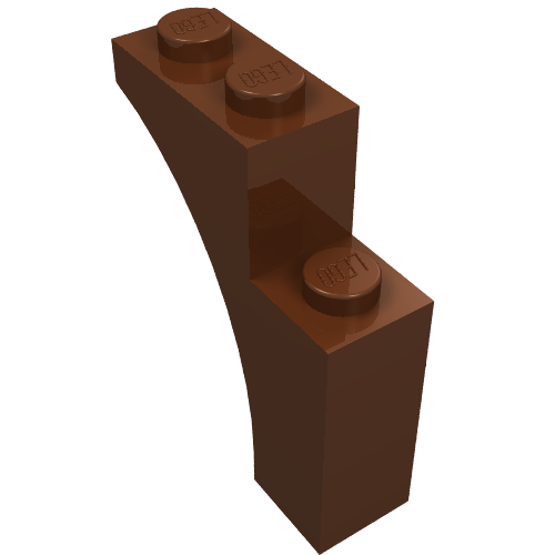 Rendu LDraw de Brique Arche 1 x 3 x 3 [Gothique] (Brick Arch 1 x 3 x 3 [Gothic]), couleur indicative